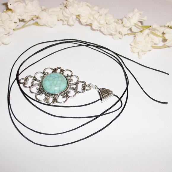 Necklace Southwestern Turquoise & Silver NWT 5156 - Picture 6 of 8